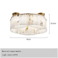 Gold Stone Ceiling Lamp Luxury Marble Lighting Copper Bedroom Decor by Ljojo