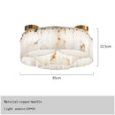 Gold Stone Ceiling Lamp Luxury Marble Lighting Copper Bedroom Decor by Ljojo