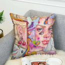 Ljojo 40x40 Jane Koluga Art Pillow Cover for Home Decor and Car Sofa Fall Theme