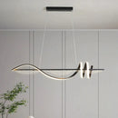 Ljojo Restaurant Pendant Light Modern Creative Long Strip Lamp Bedroom Dining Bar Lighting