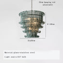 Ljojo Light Luxury Glass Chandelier for Living Room and Restaurant
