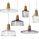Modern Pendant Light Led Glass Lampshade Wooden Hanging Suspension American Retro Bar Table Gray Nordic Dining Loft Decor Lamp by Ljojo
