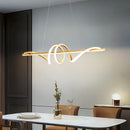 Modern Gold LED Pendant Lamp with Remote Control for Dining Room Kitchen - Ljojo