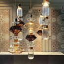 Ballet Pendant Lamp Clear Amber Glass Danish Design Restaurant Bedroom Hanging Light by Ljojo