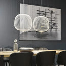 Foscarini Spokes 1/2 Suspension Pendant Light: Elegant White Birdcage Lamp for Dining Room