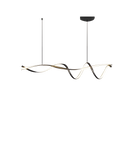Ljojo Matte Black LED Chandeliers for Dining Room, Kitchen, and Bar - Modern Indoor Pendant Lighting