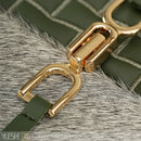 Ljojo Luxury Horsehair Leather Sofa Waist Pillow 30x50cm Silver-Green