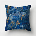 Ljojo Marble Ocean Sea Pattern Polyester Throw Pillow Cover - Home Sofa Decor