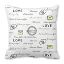 Heart Print Pillowcase for Home Decor by Ljojo - Love Cushion Cover