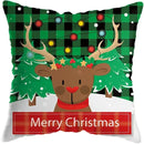 Cute Santa Claus Snowman Print Pillowcase for Ljojo Christmas Party Decor