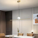 Ljojo Long Strip LED Pendant Light Marble Nordic Chandelier for Home Decor