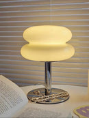 Ljojo Macaron Glass Table Lamp Trichromatic Dimming Bedroom Night Light