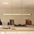 Modern Minimalist Straight Strip Pendant Light for Designer Bar & Conference Room by Ljojo