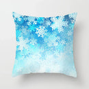 Blue Winter Snowflake Pillowcase for Stylish Christmas Decor by Ljojo