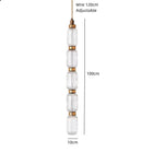 Clear Amber Glass LED Chandelier Pendant Lamp Adjustable Modern Lighting Ljojo