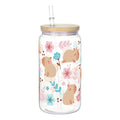 Ljojo 16oz Cherry Bow Plastic Cup with Straw Lid - Holiday Drinkware Gift
