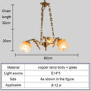 French Angel Copper Hanging Lamp Medieval Retro Style Chandelier for Dining Room by Ljojo