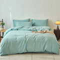 Ljojo 100% Cotton Yarn-Dyed 4-Piece Duvet Set - Ultra-Soft Bedding
