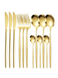 Ljojo 12pc Stainless Steel Cutlery Set - Knife, Fork, Spoon