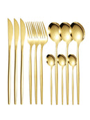 Ljojo 12pc Stainless Steel Cutlery Set - Knife, Fork, Spoon