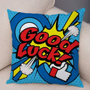 Ljojo Letters Print POP ART Pillowcase - Home Decor Cushion Cover