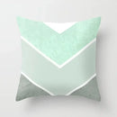 Ljojo Mint Green Geometric Printed Cushion Cover for Home Sofa Décor