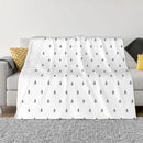 Ljojo Minimalist Christmas Tree Black & White Pattern Throw Blanket