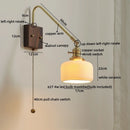 Ljojo LED Wall Lamps: Modern Style for Bedroom, Bathroom, Living Room, Walnut Copper Fixtures