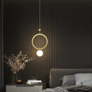 Ljojo Luxury Gold Ring LED Pendant Light for Home Decor