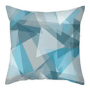 Geometric Blue Patterned Digital Print Pillow Covers by Ljojo: Sofa, Bedroom, Car Decor