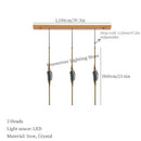 Ljojo LED Crystal Pendant Chandelier Set for Modern Room Decor