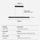 Ljojo LED Dining Pendant Light: Modern Strip Design for Home Office Kitchen Bar Decor