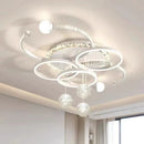 Gold Black White Starry Sky Ceiling Chandelier LED Pendant Lamp for Villa Bedroom by Ljojo