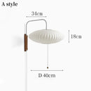 Italian Silk Wall Lamp LED E27 Flying Saucer Decorative Light Bedroom Minimalist Ljojo