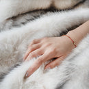 Ljojo Luxury Faux Fox Fur Blanket - Super Soft Winter Warmth