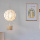 Hot Air Balloon Chandelier LED Children's Room Lamps - Handmade Rattan Fabric - Ljojo