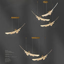Ljojo Luxury Feather Pendant Lamp Modern Chandelier for Creative Restaurant Bar Exhibition Hall