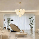 Modern Ball Restaurant Glass LED Chandelier Cream Style Home Decor Hanging Lamp by Ljojo