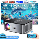 Ljojo™ 25000 Lumens Android 4K 8K Home Theater Projector, 1000ANSI Full HD, Auto Keystone