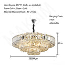 Ljojo LED Crystal Ceiling Chandeliers | Modern Luxury Designer Hanging Lamps for Living Room