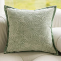 Embroidered Green Cushion Covers 45X45 - Ljojo Plush Throw Pillow for Sofa Décor