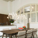 Ljojo Luxe Coppelia Loft Iron Chandelier: High-End LED Round Wire Lighting