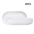 Ljojo 4/6 PP Oval Plates: Reusable for Family Kitchen, Picnics & Restaurants