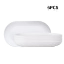 Ljojo 4/6 PP Oval Plates: Reusable for Family Kitchen, Picnics & Restaurants