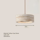 Natural Stone Pendant Lamp Minimalist Round LED Chandelier by Ljojo - Indoor Lighting Decor