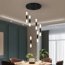 Ljojo Luxury Crystal LED Stair Chandelier - Minimalist Indoor Hanging Lamps