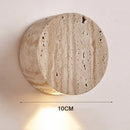 Ljojo Wabi-Sabi Yellow Travertine Stone LED Wall Sconce Lamp For Bedroom Aisle Stair