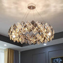 Ljojo Luxury Crystal Living Room Chandelier Pendant Light Fixture Glass Indoor Lighting