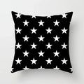 Geometric Black Yellow Cushion Covers - Ljojo Modern 18" Throw Pillow Case