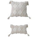 Bohemian Tufted Pillow Cover with Moroccan Embroidery by Ljojo